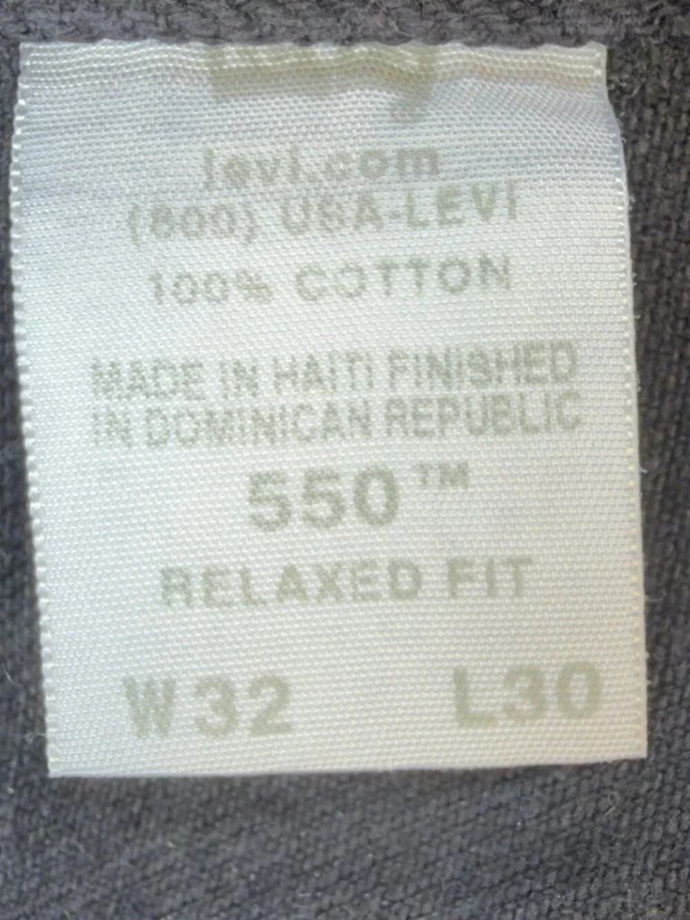 Levis 550 Jeans Mens 32x30 Black Cotton Relaxed Fit Vintage 2004 Y2K Tapered NOS